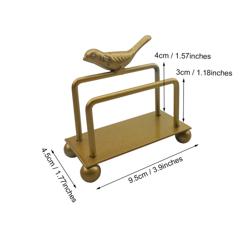 Enyuwlcm Metal Desktop Card Holder for Desk Decorative Business Card Display Stand for Countertop Bird Design Golden 1 Pack - Image 2